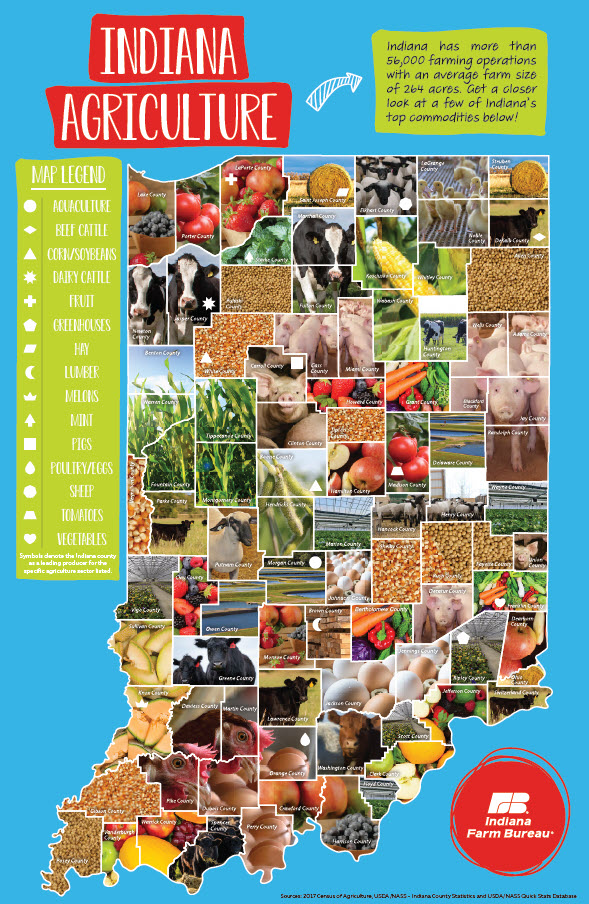Indiana Agriculture Poster